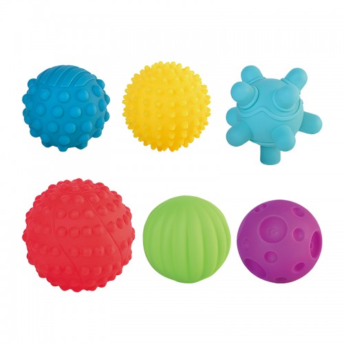 Hap-P-Kid Little Learner Textured Sensory Soft Ball Set - 6pcs| 6 months+